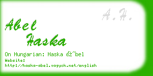 abel haska business card